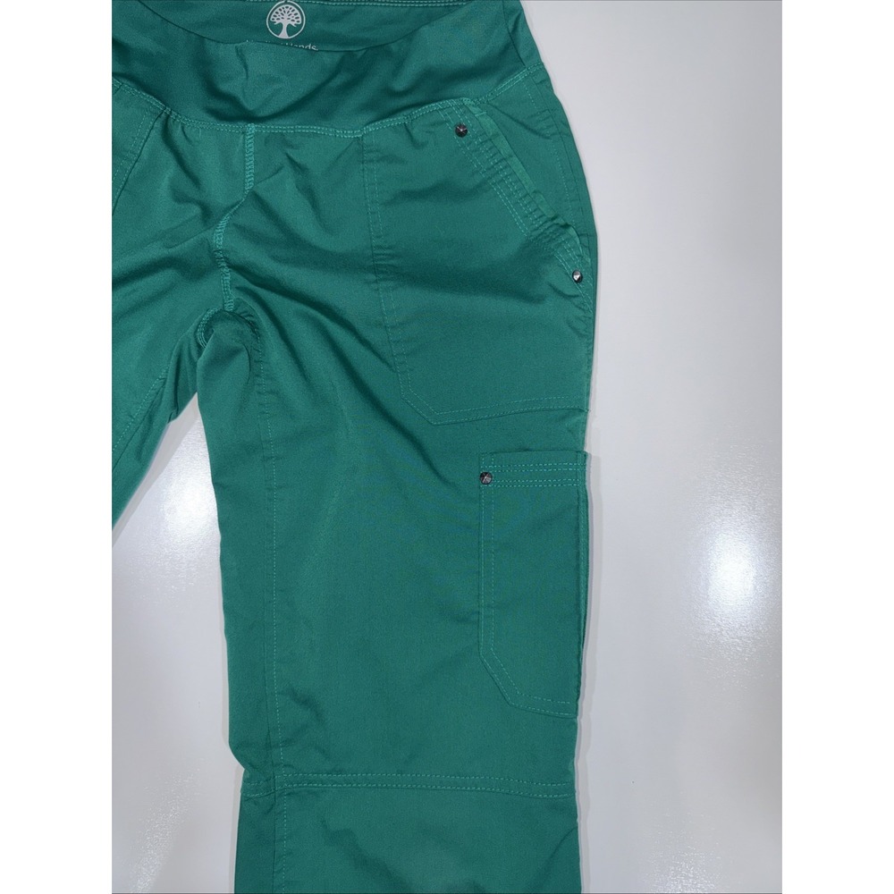 Healing Hands Womens Green Size S P Scrub Pants Polyester Spandex Cargo Pockets - Picture 3 of 14